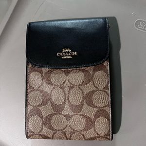Coach Signature Phone Holder Wallet